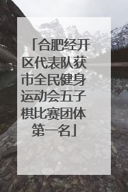 合肥经开区代表队获市全民健身运动会五子棋比赛团体第一名