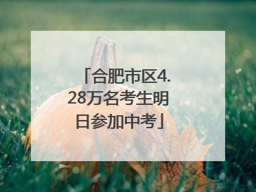 合肥市区4.28万名考生明日参加中考