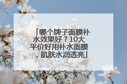 哪个牌子面膜补水效果好？10大平价好用补水面膜，肌肤水润透亮