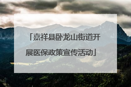 嘉祥县卧龙山街道开展医保政策宣传活动