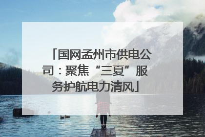 国网孟州市供电公司：聚焦“三夏”服务护航电力清风
