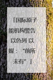 国际原子能机构警告以色列 以媒：“前所未有”