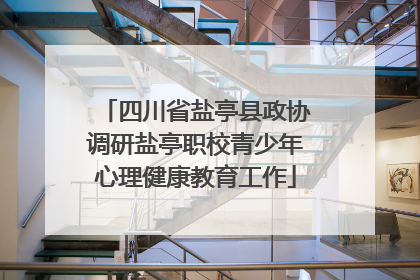 四川省盐亭县政协调研盐亭职校青少年心理健康教育工作