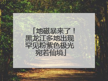 地磁暴来了！黑龙江多地出现罕见粉紫色极光 宛若仙境