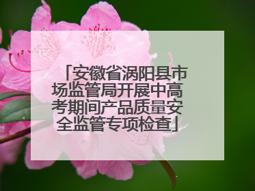 安徽省涡阳县市场监管局开展中高考期间产品质量安全监管专项检查