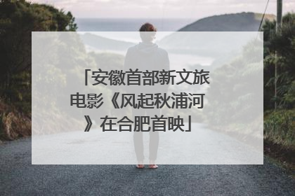 安徽首部新文旅电影《风起秋浦河》在合肥首映