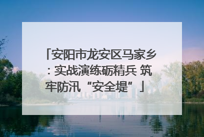 安阳市龙安区马家乡：实战演练砺精兵 筑牢防汛“安全堤”