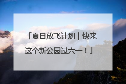 夏日放飞计划｜快来这个新公园过六一！