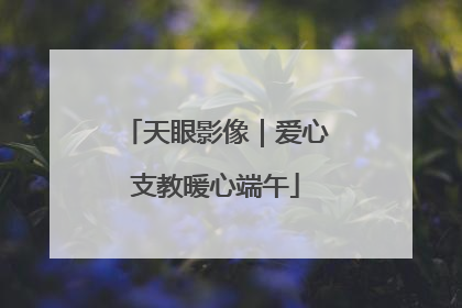 天眼影像｜爱心支教暖心端午