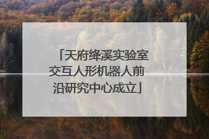 天府绛溪实验室交互人形机器人前沿研究中心成立