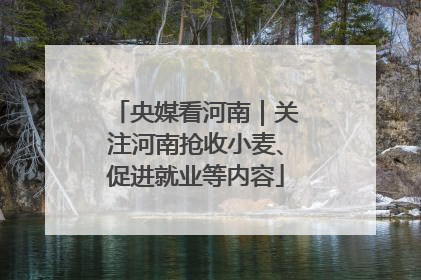 央媒看河南｜关注河南抢收小麦、促进就业等内容