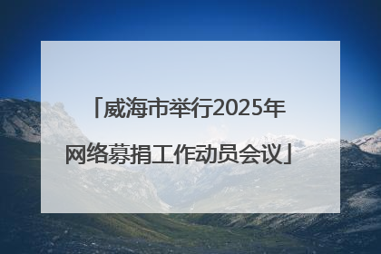 威海市举行2025年网络募捐工作动员会议
