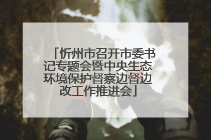 忻州市召开市委书记专题会暨中央生态环境保护督察边督边改工作推进会