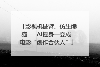 影视机械臂、仿生熊猫……AI摇身一变成电影“创作合伙人”