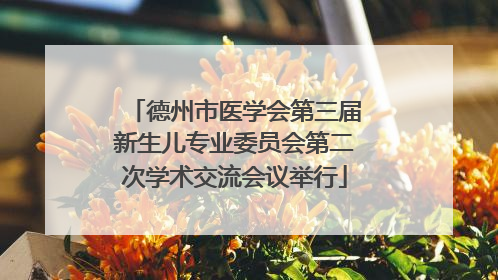 德州市医学会第三届新生儿专业委员会第二次学术交流会议举行