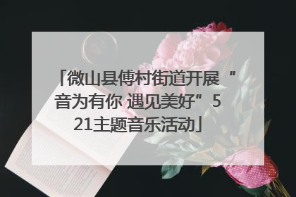 微山县傅村街道开展“音为有你 遇见美好”521主题音乐活动