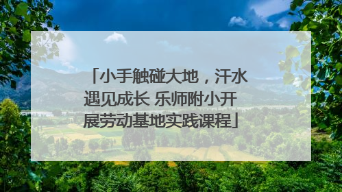 小手触碰大地，汗水遇见成长 乐师附小开展劳动基地实践课程
