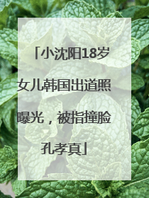 小沈阳18岁女儿韩国出道照曝光，被指撞脸孔孝真