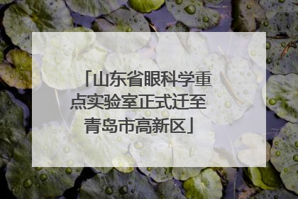 山东省眼科学重点实验室正式迁至青岛市高新区