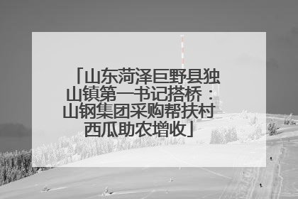 山东菏泽巨野县独山镇第一书记搭桥：山钢集团采购帮扶村西瓜助农增收