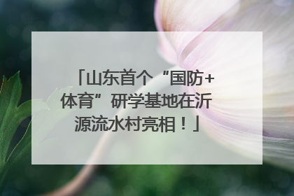 山东首个“国防+体育”研学基地在沂源流水村亮相！