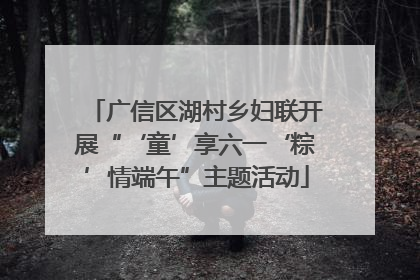 广信区湖村乡妇联开展“‘童’享六一‘粽’情端午”主题活动