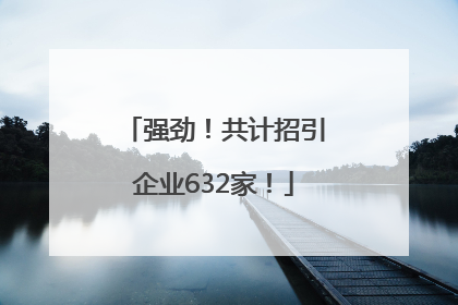强劲！共计招引企业632家！