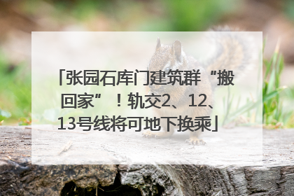 张园石库门建筑群“搬回家”！轨交2、12、13号线将可地下换乘