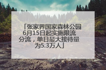张家界国家森林公园6月15日起实施限流分流，单日最大接待量为5.3万人