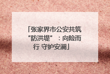 张家界市公安共筑“防洪堤”：向险而行 守护安澜