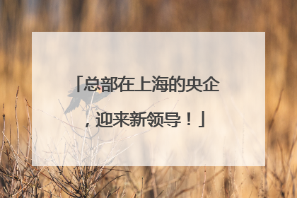 总部在上海的央企，迎来新领导！