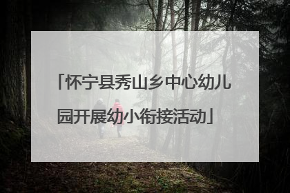 怀宁县秀山乡中心幼儿园开展幼小衔接活动