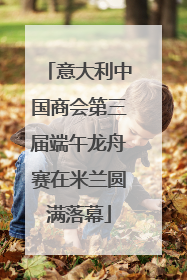意大利中国商会第三届端午龙舟赛在米兰圆满落幕