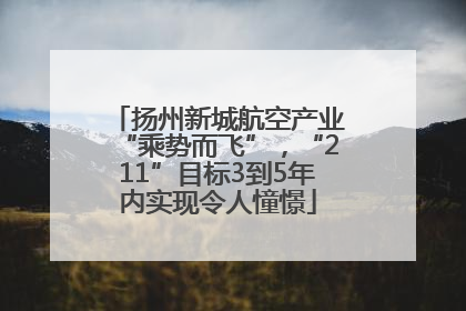扬州新城航空产业“乘势而飞”，“211”目标3到5年内实现令人憧憬