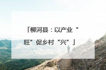 柳河县：以产业“旺”促乡村“兴”