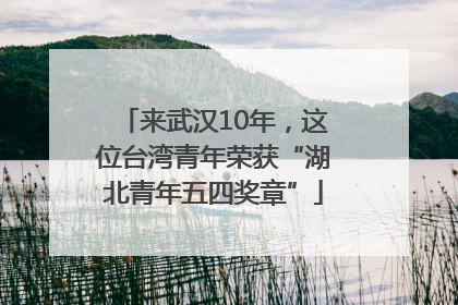来武汉10年，这位台湾青年荣获“湖北青年五四奖章”