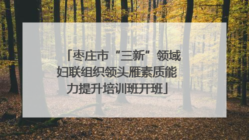 枣庄市“三新”领域妇联组织领头雁素质能力提升培训班开班