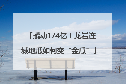 撬动174亿！龙岩连城地瓜如何变“金瓜”
