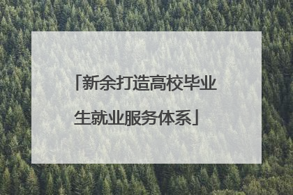 新余打造高校毕业生就业服务体系