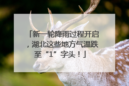 新一轮降雨过程开启，湖北这些地方气温跌至“1”字头！