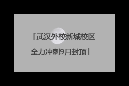 武汉外校新城校区全力冲刺9月封顶