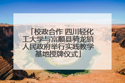校政合作 四川轻化工大学与富顺县骑龙镇人民政府举行实践教学基地授牌仪式