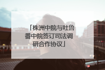 株洲中院与吐鲁番中院签订司法调研合作协议