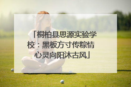 桐柏县思源实验学校：黑板方寸传粽情 心灵向阳沐古风