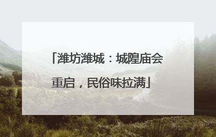 潍坊潍城：城隍庙会重启，民俗味拉满