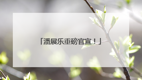 潘展乐重磅官宣！