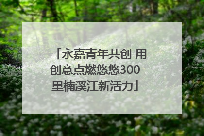 永嘉青年共创 用创意点燃悠悠300里楠溪江新活力