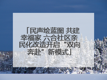 民声绘蓝图 共建幸福家 六合社区亲民化改造开启“双向奔赴”新模式