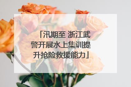 汛期至 浙江武警开展水上集训提升抢险救援能力