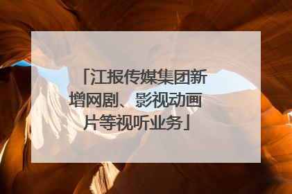 江报传媒集团新增网剧、影视动画片等视听业务